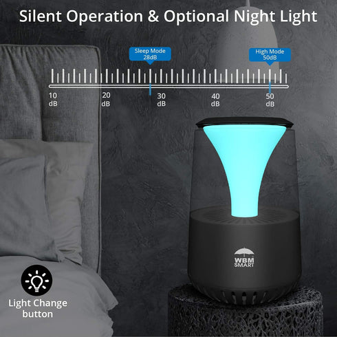 HEPA Air Purifier with Bluetooth Speaker - Black | WBM SMART